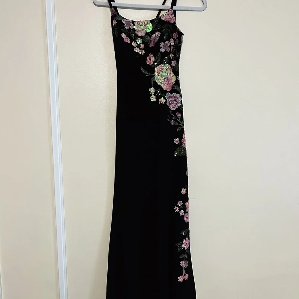 Black Floral Maxi Dress - Picture 2 of 3